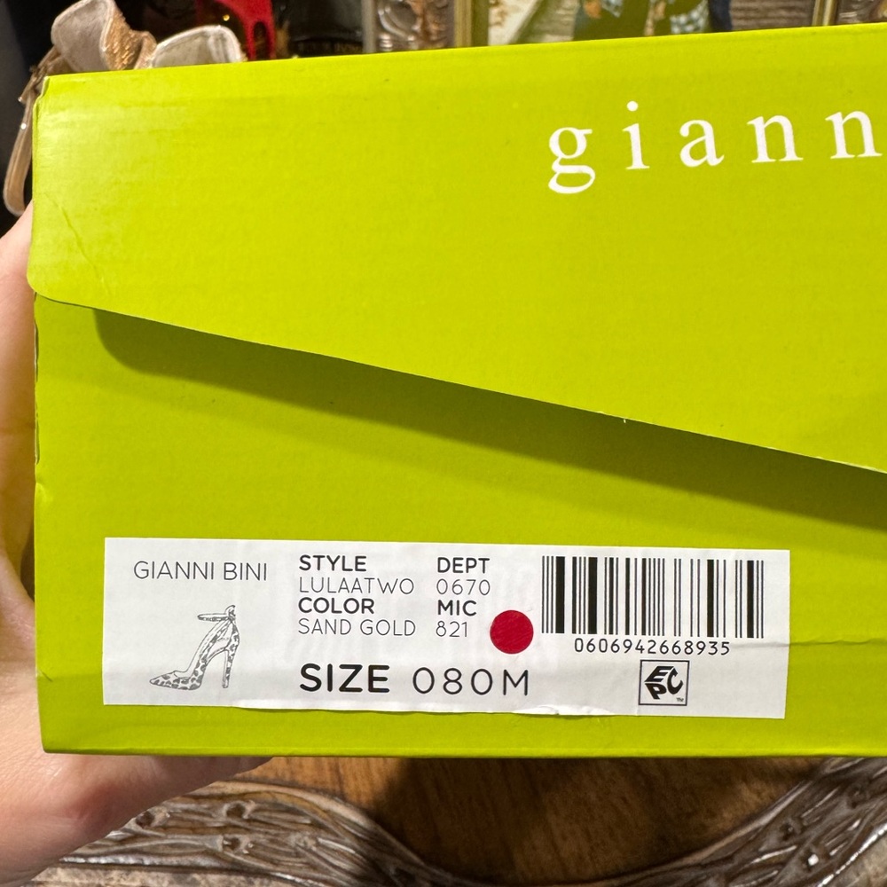 Gianni Bini Size 8 Leopard Gold Silver Glitter Women's Heels - Picture 7 of 8